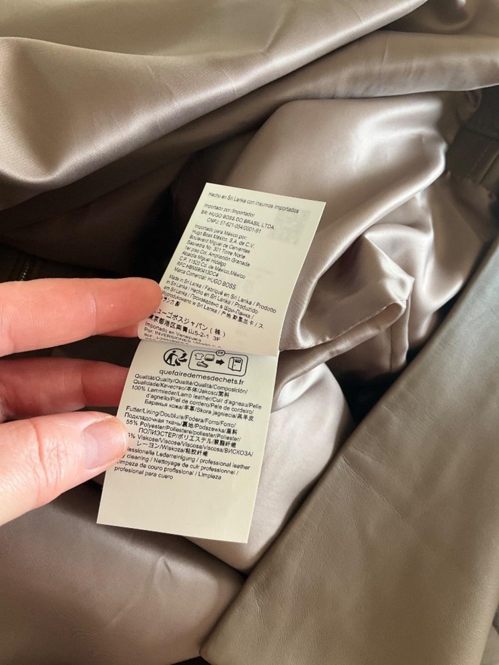 BOSS  Setora Lambskin Leather Pencil Skirt - Picture 11 of 11